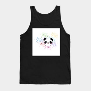 Tongue out Panda Bear Tank Top